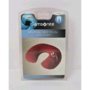 Samsonite Inflatable Neck Pillow with Cover – Travel Accessory – New in Package
